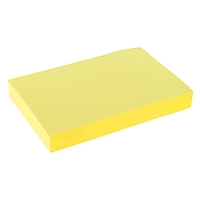 Блок с липким краем 51 мм x 76 мм, 100 листов, флуоресцентный, жёлтый