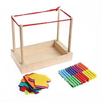 Игровой набор "Стирка" Основание, 24 прищепки, 4 предметов одежды, 220*130*40 мм