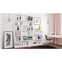 Стеллаж Home Smart, вертикальный, 6 секций, размер 80x28x202 см, цвет белый