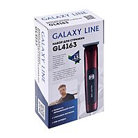Машинка для стрижки Galaxy GL 4163, АКБ, 3 насадки, лезвия из нерж.стали, бордовая