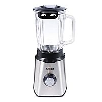 Блендер Kitfort КТ-1344, стационарный, 800 Вт, 1.5/0.6 л, 3 скорости, импульс, серебристый