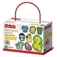 Пазл контурный «Дикие животные», 8 штук