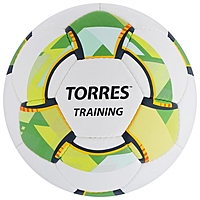 Мяч футб. "TORRES Training" арт.F320055, р.5, 32 пан. PU, 4 подкл. слоя, руч. сшивка, бело-з