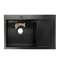 Мойка кухонная AFLORN AF97851F-L, врезная, левая, S=3,0 и 0,8 мм, 78х51х20 см, сифон, сатин