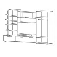 Гостиная «Денвер», 2450×470×1860 мм, цвет белый