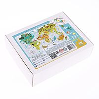 Пазл-конструктор Карта мира мини деревянный 78 элементов