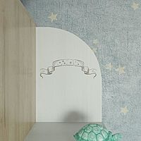 Шкаф пенал Бриз 700х360х1720 Дуб ривьера/Рамух белый/Синий Бриз