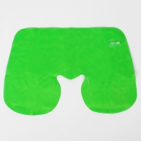 Подушка для шеи дорожная, надувная, цвет зелёный