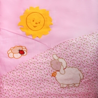Комплект "Веселые овечки", 7 предметов, цвет розовый