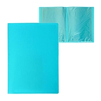 Папка 80 прозр вкладышей A4 700мкм Calligrata голубой зефир