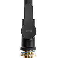 Смеситель для кухни ZEIN Z1299, однорычажный, выдвижная лейка, латунь, цвет черный