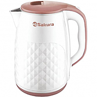 Чайник электрический Sakura SA-2165WBG белый/бежевый