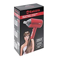 Фен Sakura SA-4045R, 1400 Вт, 2 скорости, 2 температурных режима, красный