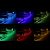 Светодиодная лента 12В, SMD5050, 5 м, IP33, 120 LED, 28.8 Вт/м, 10-12 Лм/1 LED, МУЛЬТИ (RGB)