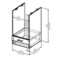 Кухня трёхуровневая под потолок «Симфония люкс», со столешницей, 3000×600 мм, цвет бетон светлый/бетон тёмный/венге