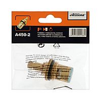 Кран-букса Accoona A450-2, керамика, 1/2", 15 шлицов, с резьбой