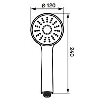 Лейка для душа ZEIN Z0505, пластик, большая, 5 режимов, хром