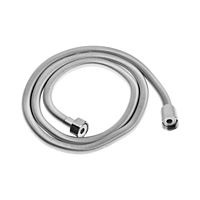 Душевой шланг ZEIN Z45PS, растягивающейся, 150-200 см, гайки металл 1/2", нержавеющая сталь   548239
