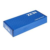 Смеситель для кухни ZEIN Z2105, двухвентильный, силиконовый излив, синий/хром