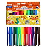 Фломастеры 24 цветов в картонной коробке CALLIGRATA вентилируемый колпачок