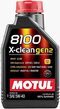 Масло моторное Motul 8100 X-clean Gen2 5W-40 1 л синт. 109761