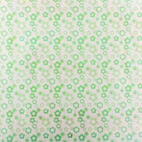 Бумага упаковочная перламутровая "Ромашки", цвет зелёный