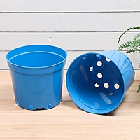 Горшок для рассады (круглый), 5 л, d= 22 x 18 см, голубой "Greengo"
