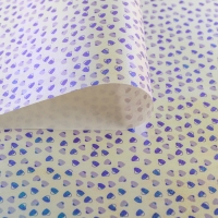 Бумага упаковочная перламутровая "Сердечки", цвет фиолетовый