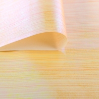 Бумага упаковочная перламутровая "Линии", цвет оранжевый
