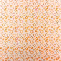 Бумага упаковочная перламутровая "Ромашки", цвет оранжевый