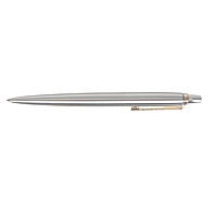 Ручка шариковая Parker Jotter Core K691 Stainless Steel GT M, корпус серебристый глянцевый (золото), синие чернила