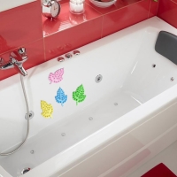 Мини-коврик для ванны "Кленовый лист", цвет МИКС