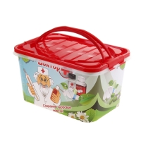 Аптечка 15 л "Доктор+", прямоугольная