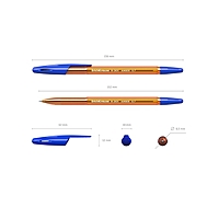 Ручка шариковая Erich Krause R-301 AMBER стержень синий, упаковка 50 штук, узел 1.0мм, EK 31058