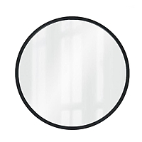 Зеркало "Мун черный", d=60 см, в раме, круглое