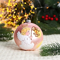Ёлочный шар d-10 см "Ангел с фонариком"