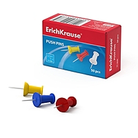 Кнопки силовые цветные 50 штук Erich Krause , в картонной коробке 24877