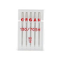 Иглы для бытовых швейных машин ORGAN, № 90, 5шт, универсальные