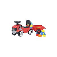 Детская Каталка Everflo Builder truck, red, c прицепом и кубиками