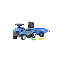 Детская Каталка Everflo Tractor, blue, c прицепом