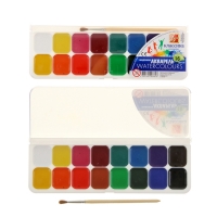 Акварель 16 цветов "Классика" с кистью