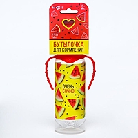 Бутылочка для кормления "Арбузы" 250 мл цилиндр, с ручками