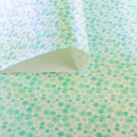 Бумага упаковочная перламутровая "Цветочная поляна", цвет зелёный