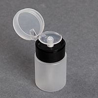 Баночка с дозатором для жидкостей 75мл чёрн пакет QF