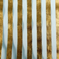 Органза "Золотая полоса", цвет бирюзовый