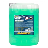 Антифриз Mannol Hightec AG13, зеленый, 10 л, канистра 4013