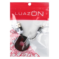 Провод для зарядки и передачи данных USB - microUSB (для сот.тел.) Luazon, 1 м, смайлик МИКС