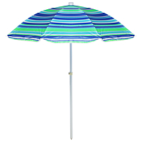 Зонт пляжный "Модерн" с механизмом наклона, серебряным покрытием, d=150 cм, h=170 см, МИКС