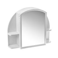 Шкафчик для ванной комнаты с зеркалом "Орион", цвет снежно-белый