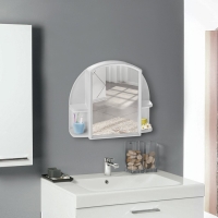 Шкафчик для ванной комнаты с зеркалом "Орион", цвет снежно-белый
